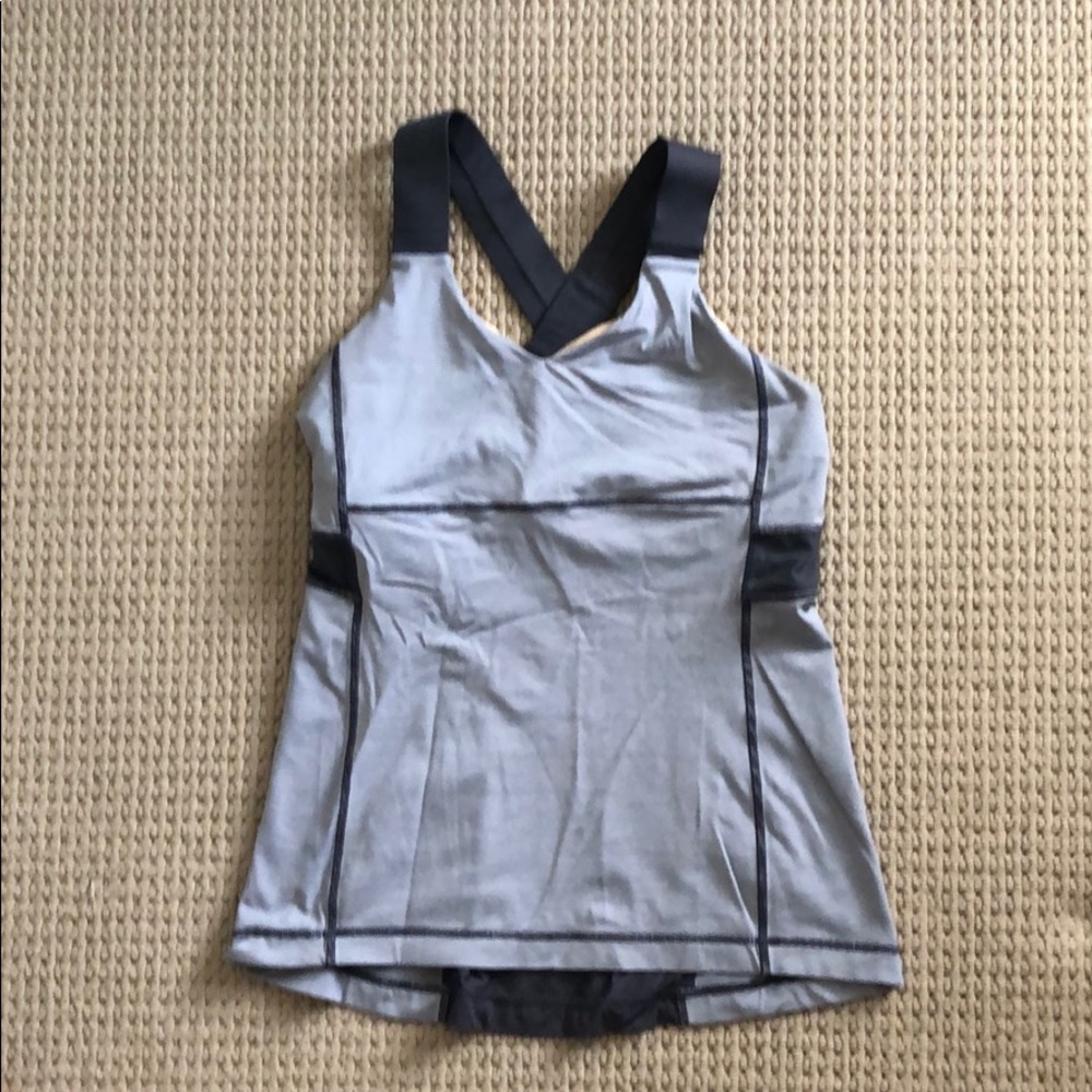 Lululemon grey tank top size 8